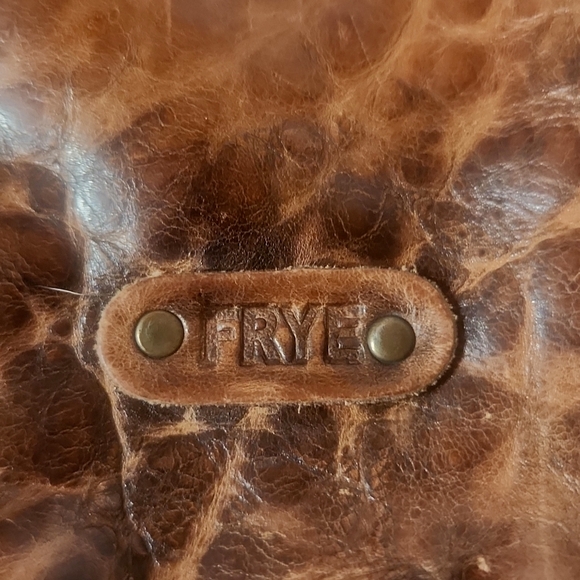 Vintage Frye Distressed Leather Studded Crossbody Saddle Bag EUC - Picture 4 of 16